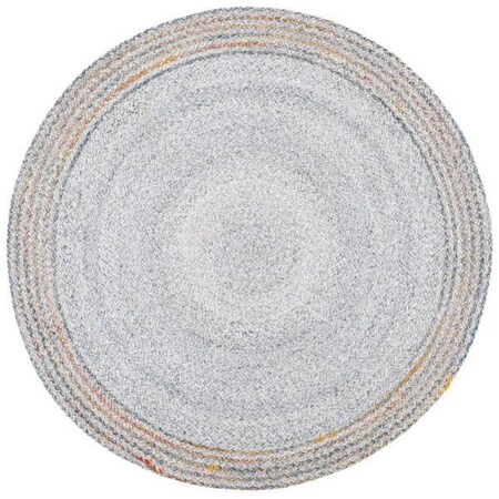 Safavieh 5 x 5 ft. Cape Cod Round Area Rug, Grey & Yellow CAP223F-5R